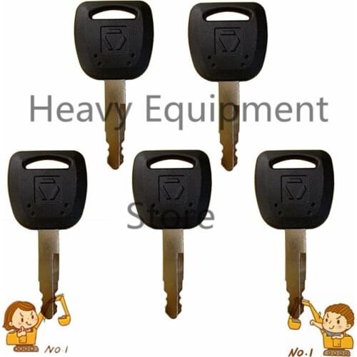 5PCS key For XCMG Excavator and Heavy Equipment Ignition Keys 801503883-1 Free Shipping