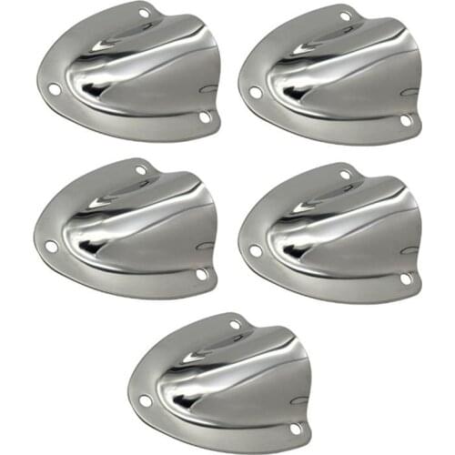 5 PCS Marine Grade Stainless Steel Large Vent Clam-Shell for Yacht Boat Sailing Ship Accessory Marine Hardware