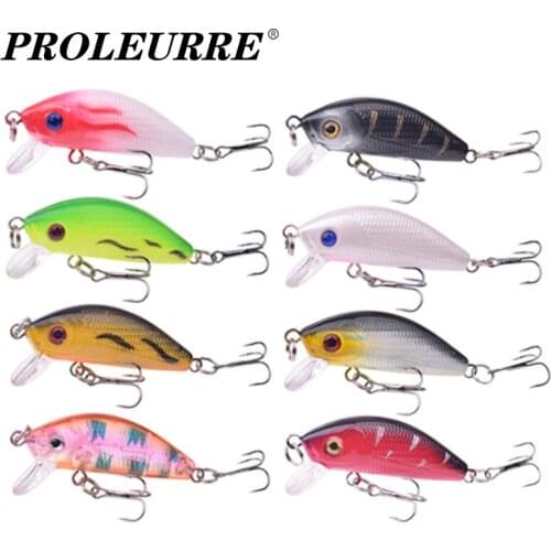 8pcs/Lot Mini Minnow Fishing Lure Mixed Colors Set Floating Japan Hard Bait Kit Swim Wobblers for Bass Carp Pesca Fishing Tackle