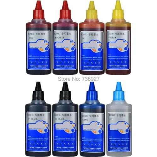 8X 100ml T0870 T0871 T0872 T0873 T0874 T0877 T0878 T0879 Refill Dye ink for Epson Stylus Photo R1900 printer