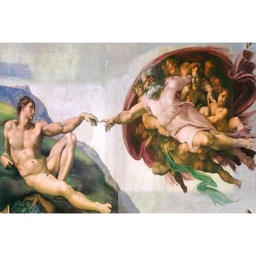 Great Artist Michelangelo "The Creation of Adam" 5D DIY Diamond Painting Full Square Diamond Painting Embroidery Sale 20X30cm