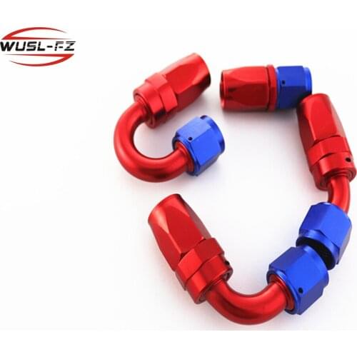 AN8 Fitting AN08 Aluminum Fittings Straight 45 90 180 DegreeOil/Fuel/Swivel hose fittings(Swivel Hose End Fitting)red blue