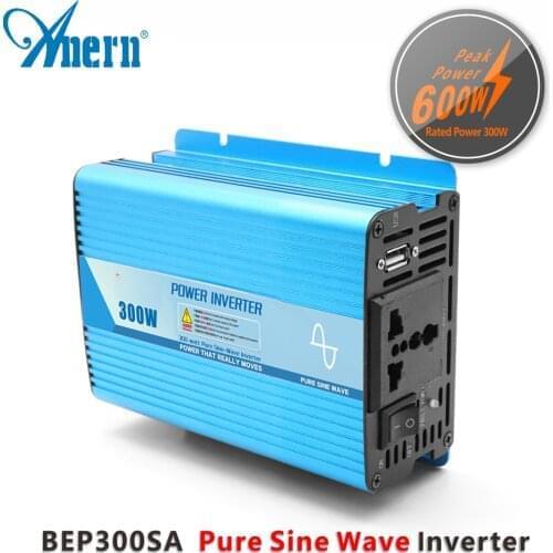 Anern Pure Sine Wave Inverter 600W 1000W voltage converter DC12V 24V to AC220V 50Hz 60Hz Inverter Power Car Inverter