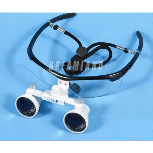 Free shipping New Dental Optical Surgical Binocular 3.5X-420mm Loupes Glasses Magnifier Black