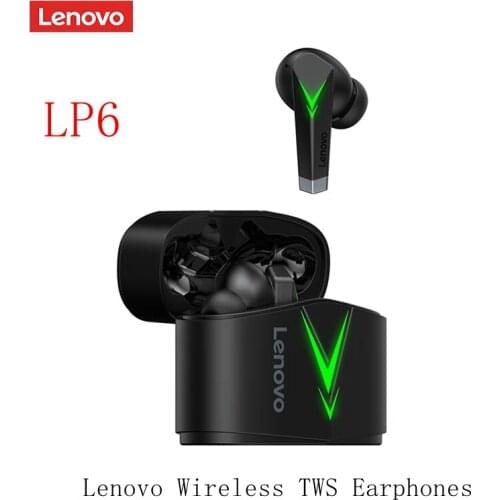 Original Lenovo Wireless Earphones LP6 TWS Gaming Bluetooth-compatible наушники HIFI Low Latency Noise Reduction In-Ear Earbuds