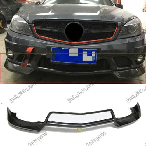 For 2008 2009 2010 2011 Benz C Class W204 C63 Sedan AMG Real Carbon Fiber Front Bumper Lip