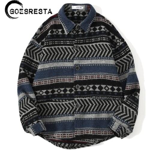 GOESRESTA Mens Wool Shirts
