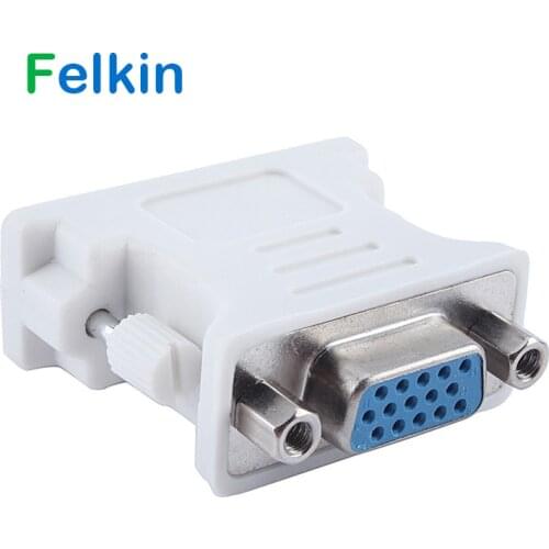 Felkin DVI to VGA Adapter Cable Male to Female DVI 24+5 Pin to VGA 1080P Converter Adapter for HDTV Monitor Computer PC Laptop