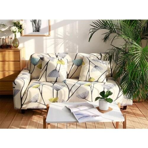 Easy Install Elasticity Sofa Cover Tightly All-inclusive Wrap Printed Flowers Single/double/three/four Seat Sofa Cover Slipcover