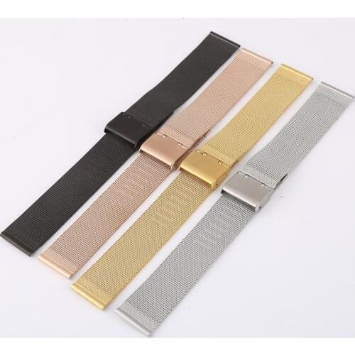 Best Sell WatchBands 18mm/22mm/24mm Black 2020 New Arrival Top Brand Fashion Milanese Stainless Steel Wrist Watch Band Strap