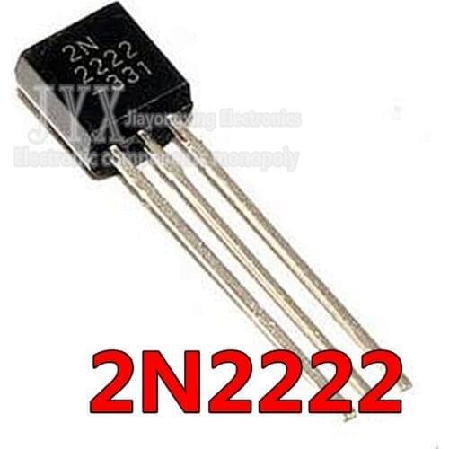 100PCS/LOT in-line 2N2222A triode transistor NPN switching transistors TO-92 0.6A 30V NPN 2N2222