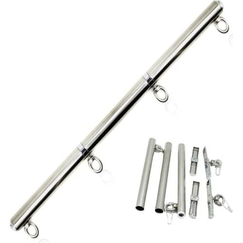 Metal Silver Spreader Bar Bondage Adjustable Expandable For Hand Cuffs Ankle Cuff Restraint For Couples Adult Games Sex Toys