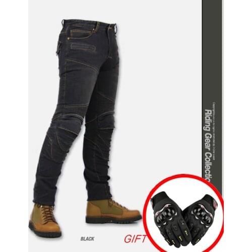 Men Motorcycle Portective Jeans Motocross knee pads Protection hip Protectors Pants Motorbroek ladies female Jeans PK-718