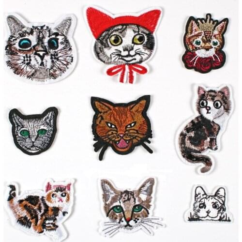 Cartoon Cat Cute Embroidered Cloth Stickers Clothing Accessories Badge Patch
