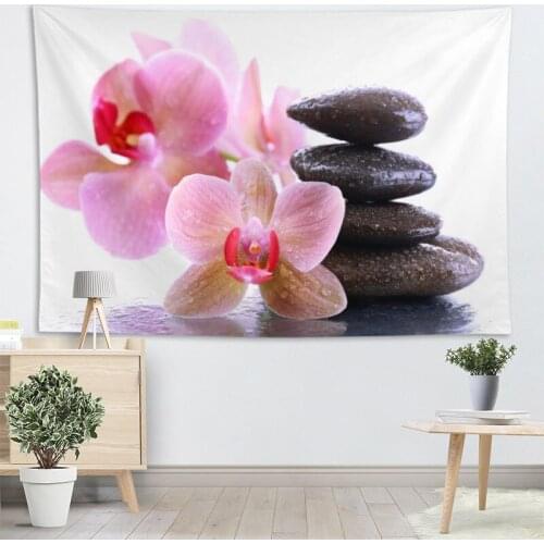 Custom Orchid Flower Wall Tapestry Wall Hanging Tarot Custom Tapestry Plant Tapestry Mandala Home Decor More Large Size 2.25