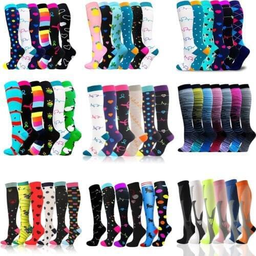 Multi Pairs Compression Socks Wholesale Football Socks Varicose Veins Nurse Socks Dropship Unisex Outdoor Running Marathon Socks