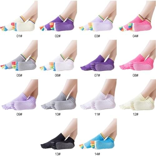 Toe Cotton Ms. Mens Finger Yoga Socks Yoga Socks Non-slip Anti-slip Pilates Barre Grip Socks