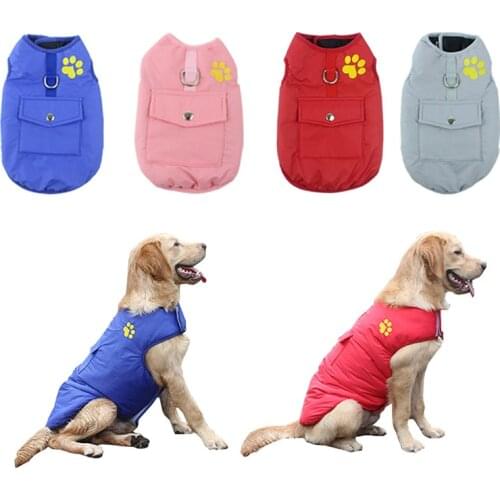 Clothes For Medium Large Dogs Winter Dog Clothes Warm Big Dog Coat Waterproof Pet Vest Jacket Golden Retriever Pitbull Clothing