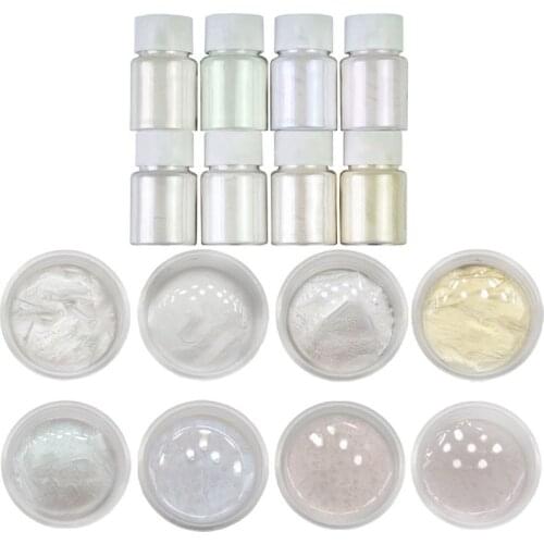 8 Pcs/set Pearlescent Powder Handmade Jewelry Making Filling Material Crystal Mud Pigment DIY Epoxy Filler E56C