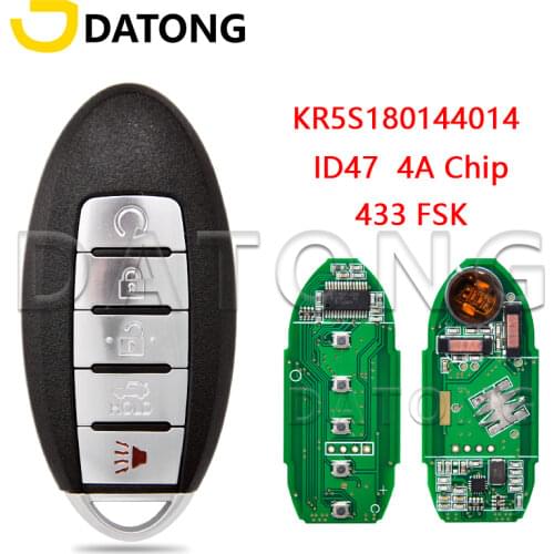 Datong World Car Remote Key For Nissan Teana 434 Mhz 4 A Chip For 2016 2017 Teana Altima Auto Smart Remote Key Keyless Entry