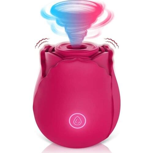 Rose Shape Vagina Sucking Vibrator Intimate Good Nipple Sucker Oral Licking Clitoris Stimulation Powerful Sex Toys for Women