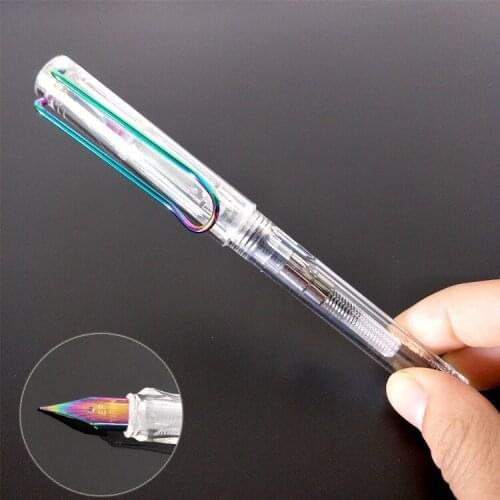 1-Piece Fountain Pen Big Clip Posture Correction Writing Ink Pens for Student School Office Supplies Gift Stationery