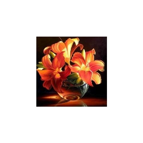 Needlework,Golden Lily flower for embroidery,DIY 14CT Unprinted Cross stitch kits ,Art Pattern counted Cross-Stitching decor