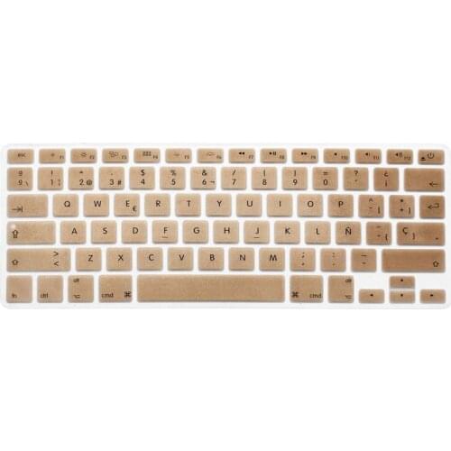 Gold Spanish US Silicone Keyboard Cover Skin Protector Film Protector (100pcs)for Apple MacBook Air 13 Pro 13 15 Retina Laptop
