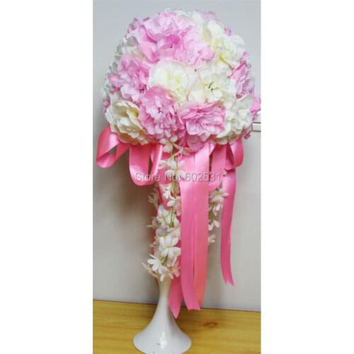 SPR Wedding Road lead Flowers Wedding props simulation silk artificial flower wedding decoration Candlestick flowers ball