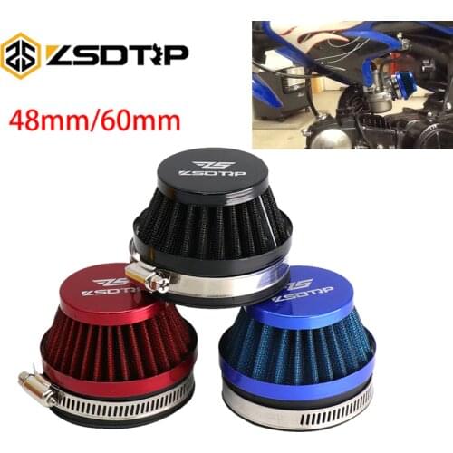 ZSDTRP 48mm 55mm 60mm Steel Air Filter For 2 Stroke Engine PWK 21/24/26/28/30mm PE28 PE30 PWK 33mm 35mm Carburetor ATV UTV Quad