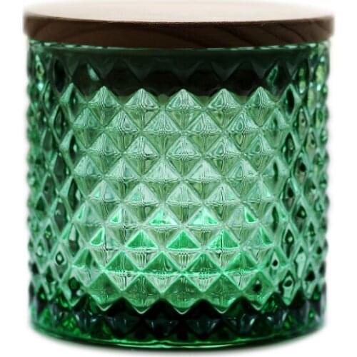 European-style Lead-free Glass Wooden Lid Airtight Jar Cupboard Table Ornament Dried Fruit Candy Storage Jar Cup Home Decoration