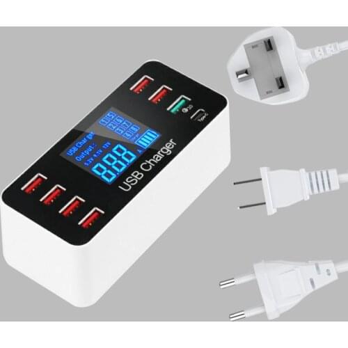 Multi usb charger for samsung iphone universal phone chaging station for huawei xiaomi qc 3.0 type-c quick charge dock for lg