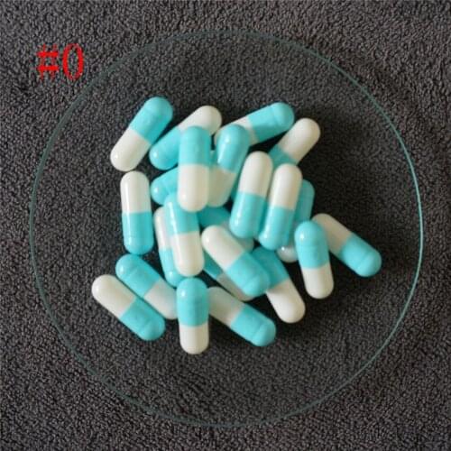 0# 1000pcs 0 Size High Quality Hard Gelatin Empty Capsules, DIY Portable Hollow Gelatin Capsules ,Joined or Separated Capsules