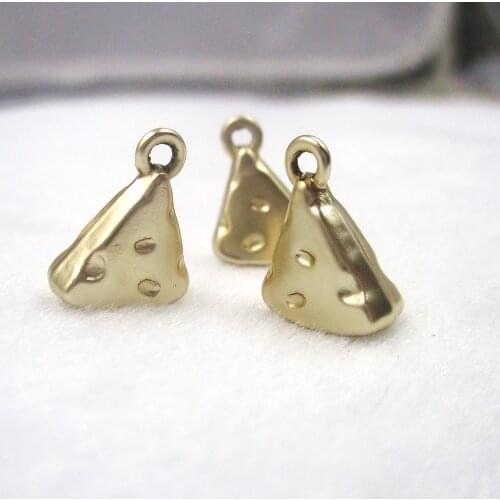 10pcs 11*15mm retro imitation Gold food cheese charm pendant DIY handmade jewelry accessories