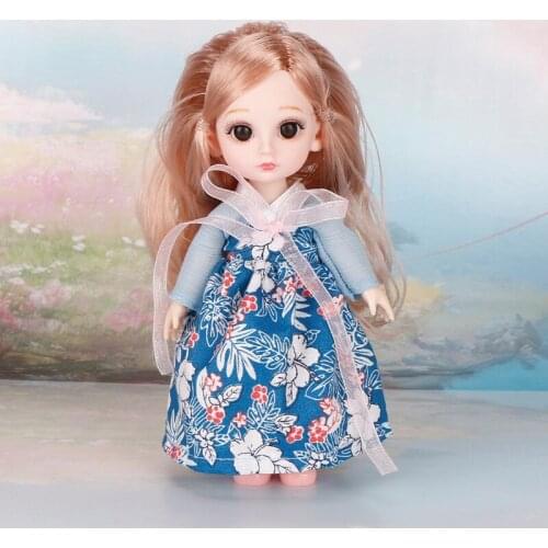 16cm Lovely Moveable Joint Hanfu Costume Princess Doll Girls Play House Toy Birthday Gift