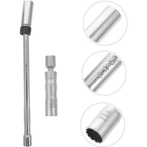 2pcs Thin Wall Swivel Magnetic Spark Plug Socket Steel Spark Plug Repair Tool