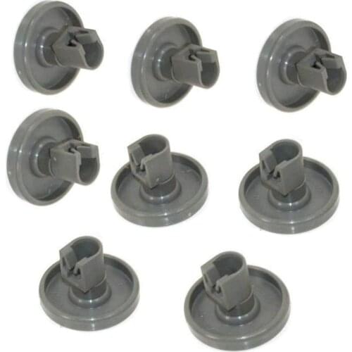 8pcs Dishwasher Lower Rack Basket Dishrack Wheel for Profilo/Bosch/Siemens/NEFF set Lower Basket Replacement Parts 40mm/25