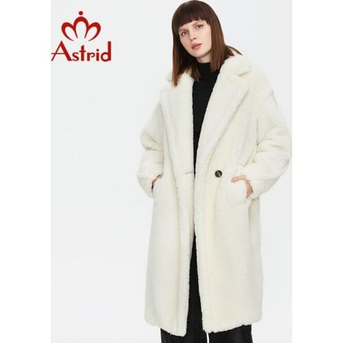 Astrid 2021 Long Winter Women Teddy Coat Fur Cashmere Jacket Stylish Female Fachion Thick Warm Casual Girl ​Streetwear Plus Size