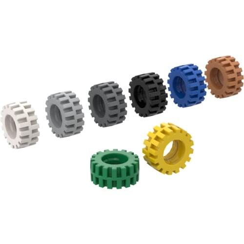 BuildMOC 87414 15 X 6 tires For Building Blocks Parts DIY Construction Classic Brand gift Toys