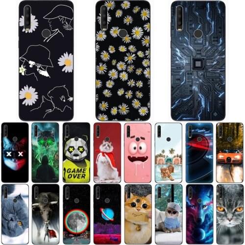 For ALCATEL 3X 2019 Case Wolf Silicon TPU Fundas for ALCATEL 3X 2020 for Alcatel 3x 2020 Cat Animal Shell Bag Housing Phone Case