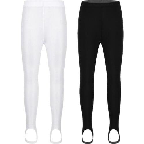 Kids Teens Dancewear Pantyhose Stockings Stirrup Leggings Tights Child Girls Yoga Sports Gymnastics Ballet Pants Dance Costume