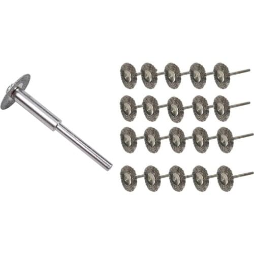 Electric Tool 16 mm Diamond Type, Rotary Disc Wheel with 20Pcs Stainless Steel Wire Wheel Brush Cleaner Polishing