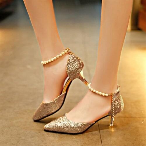 GJKLAS Women's Shoes With A Glass Heel