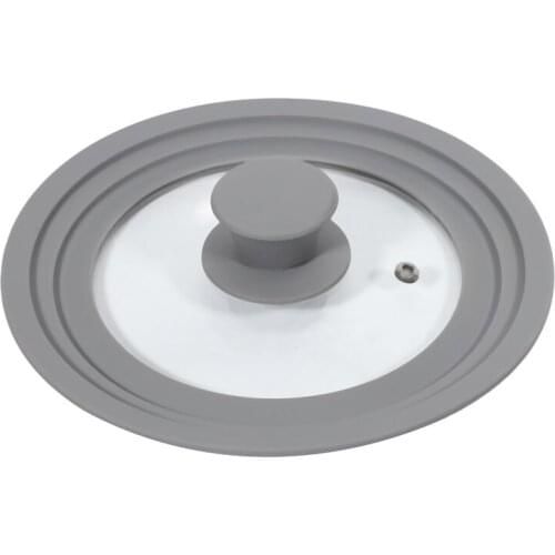 Hot Cookware Silicone Tempered Gl Pot Lid High Temperature Resistant Explosion-Proof Anti-Fall Round Universal