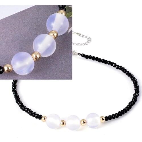 Korean popular summer new fashion simple natural crystal pearl sexy temperament womens versatile Necklace accessories wholesale
