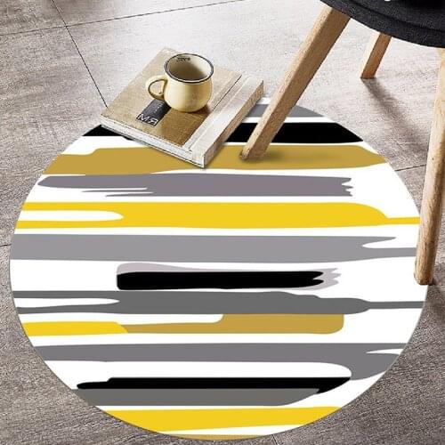 Geometric pattern of circular carpet Nordic office wall-to-wall carpet home tea table, hanging basket swivel chair cushion