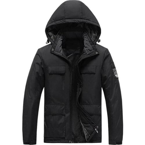 Jacket Men Hiking Zipper Lightweight Rain Jacket Waterproof Coat Warm Outwear with Hood