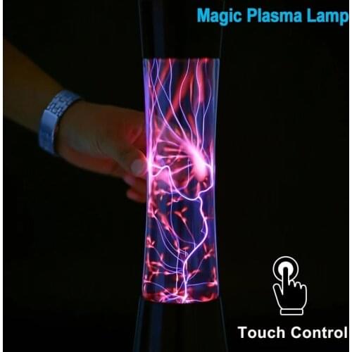 Magic Plasma Ball Lamp Touch Sensor Slim Waist Night Light 220V EU Plasma Sphere Lightning Electrostatic Ball Desktop Home Decor