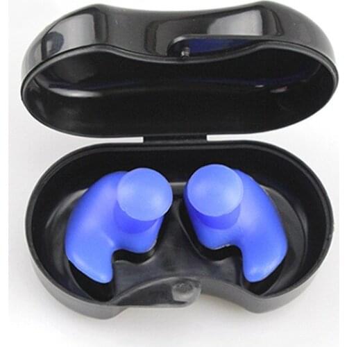 1 Pair Soft Waterproof Earplugs Diving Water Sports Swimming Accessories With Storage Box Dust-Proof Ear Silicone Sport Plugs
