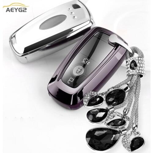 Soft TPU Car Remote Key Cover Case For Ford Fusion Mustang Explorer F-150 F-250 F- 350 2017 2018 For Lincoln Mondeo MKC MKZ MKX